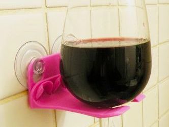 Awesome Products: Shower Wine Glass Holder