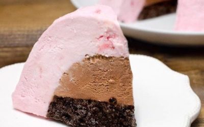How to make a layered ice cream bowl cake
