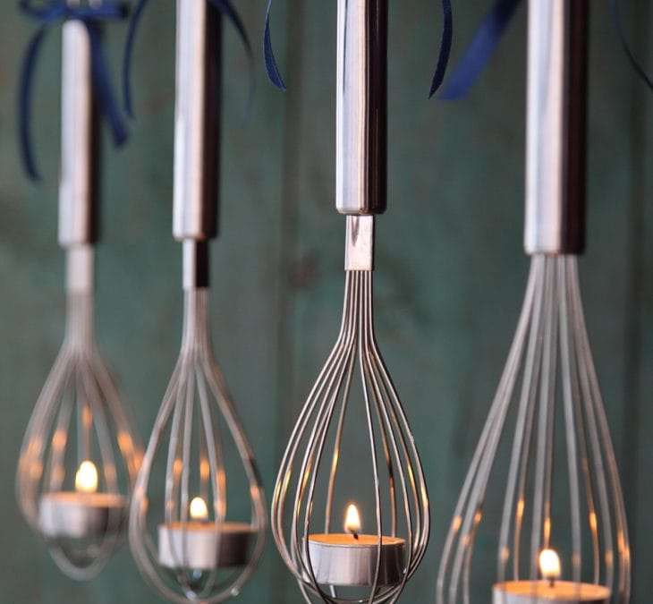 Awesome DIY Inspiration: Hanging whisk tea light candle holder votive