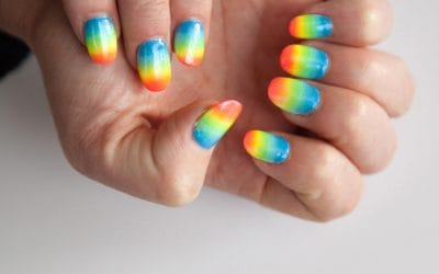 DIY Inspiration: How to make rainbow ombre nails
