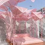 La Refuge - the most Instagrammed object at Milan Design Week | Le Refuge, a pink, jungle-like daybed designed by Parisian/Italian artist and designer Marc Ange at the Wallpaper* Handmade exhibition space in collaboration with The Invisible Collection and Green Gallery